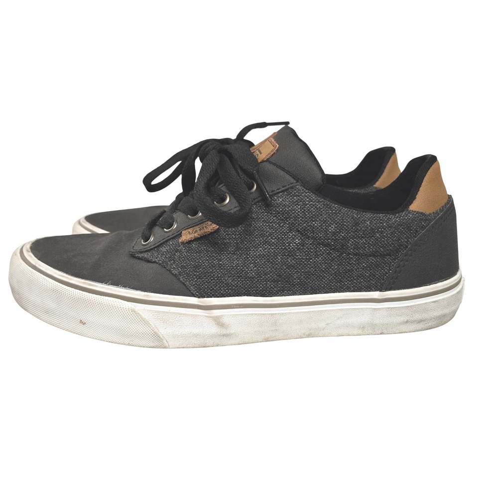 Vans Atwood Low Top Skate Shoes Black Grey Tan 721356 Mens Size 9.5